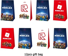 Roblox saldainių maišeliai Roblox dovanų maišeliai Roblox dovanų maišeliai gimtadienio Roblox vakarėlio saldumynai gimtadienio maišeliai vaikams Roblox vakarėlio maišeliai gimtadienio Roblox maišeliai vaikų gimtadieniui