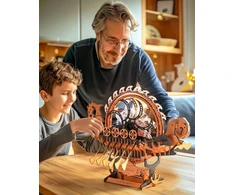 Rokr 3d dėlionė medinis laivas mediniai modeliai konstravimo rinkiniai suaugusiems, modelių laivai dovanos vaikams ir suaugusiems, kūrybinis žaislas ir namų dekoracija, 229 detalės, vikingų drakonų laivas, Lk802