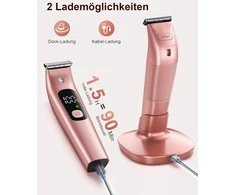 Rolgno elektrinis skustuvas moterims, Ipx6 atsparus vandeniui ir nekenksmingas odai, elektrinis kūno trimeris moterims su Usb įkrovimo stotele, skirtas sausam/šlapiam skutimui, skirtas kojoms/rankoms/veidui