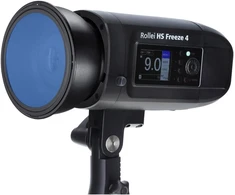 Objektyvas Rollei Pro Reflector atšvaitas su 45° perdavimo kampu ir 5 magnetiniais spalvų filtrais, su Bowens jungtimi