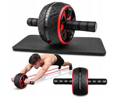 Rolleris treniruotėms, ratukas pilvo raumenims stiprinti, abs ab wheel platus ratas