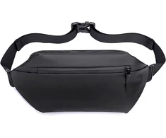 Rolmzjx crossbody krepšys vyrams, neperšlampamas krepšys per petį su 4 užtrauktukais vyrams ir moterims, kelioninis krepšys sportui, treniruoklių salei, treniruotėms, kelionėms, darbui, važinėjimui į darbą, juodas, minimalistinis