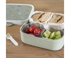 Rosti Mepal Mepal - Bento pietų dėžutė Large Campus Little Dutch - Bento pietų dėžutė vaikams - su 2 sandariais bento skyreliais ir šakute - bento skyrelis tinkamas naudoti mikrobangų krosnelėje - 2 x 200 + 1250 ml - Fairy