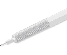Rotring 600 0.7 mechaninis pieštukas, sidabrinis, su hb 0.7 papildymo pakuote ir trintuku tikky 30