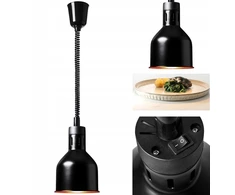 Royal Catering Infraraudonųjų spindulių maisto šildymo lempa, pakabinama, juoda, Ø 17 cm, 250 W