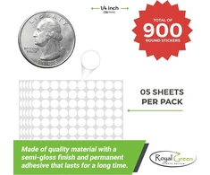 Royal Žalias neoninės rožinės spalvos lipdukai, 8 mm apvalūs taškiniai lipdukai - 0,3 colio klijų taškai, 900 vnt.
