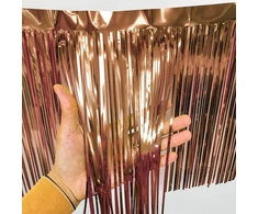 Rožinio aukso folijos girlianda, blizgus metalinis blizgučių baneris, idealiai tinka vestuvėms, gimtadieniui, kalėdoms, paradui swimming2, sienų pakabinamos užuolaidos (2 m x 34 cm)