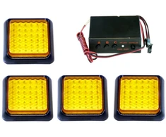 Rs led 4 lempų rinkinys 36 led valdiklis Blyksinčios Stroboskopinės 12v oranžinės
