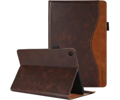 Rudos spalvos dėklas Lenovo Tab M10 Plus 3rd Gen 10.6 colių 2022 planšetiniam kompiuteriui Tb125fu / Tb128fu, Pu odos apsauginis knygos tipo dėklas su stovo funkcija ir dokumentų skyreliais, skirtas Lenovo M10 Plus (3rd Generation) 10.6"