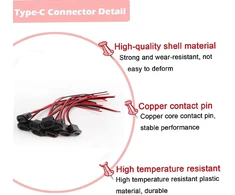 Runcci-yun Usb-c lizdas, 10 vnt., montuojamas ant skydelio, 3a greitas įkrovimas