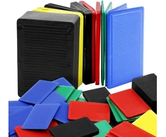 Runyu 80 vnt. plastikinių padėklų rinkinys 60 x 40 x 2, 2.8, 3.5, 5, 10, 20 mm įvairiaspalviai plastikiniai padėklai, plastikiniai tarpikliai, plastikiniai stiklinimo blokelių rinkinys, pleištai