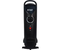 Russell Hobbs Rhofr3001 650w alyva užpildytas nešiojamas elektrinis šildytuvas 5 sekcijos juodas reguliuojamas termostatas apsauginis išjungimas 10m² kambario dydis