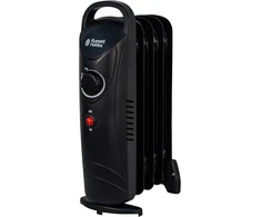 Russell Hobbs Rhofr3001 650w alyva užpildytas nešiojamas elektrinis šildytuvas 5 sekcijos juodas reguliuojamas termostatas apsauginis išjungimas 10m² kambario dydis