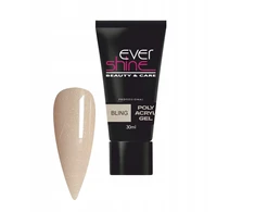 rusvai gelsvas nude spalvos poli gelis su blizgučiais Akrilo gelis statybinis gelis 30ml Evershine
