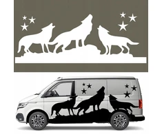 Šablonas automobiliui Camper Grafika Wilk Wolf Wild Nature 43x109