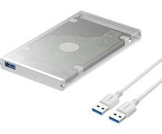Kietasis diskas Sabrent itin plonas usb 3.0 į 2.5 colio sata išorinis aliuminio kietojo disko dėklas [sidabro aliuminio apdaila] (ec-um30)