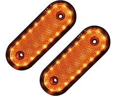 Safego Geltoni Led Posūkių Žibintai 24v (20 Led) - Sunkvežimiams ir Priekaboms