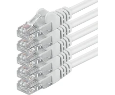 Šakotuvas 5m Cat 6 Ethernet kabeliai (5 vnt.) - Balti