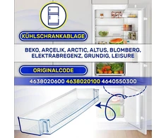 Šaldytuvo durelių lentyna 432 x 110 x 50 mm originalus kodas 4638020600 4638020100 4640550300, skirta Beko Monteral