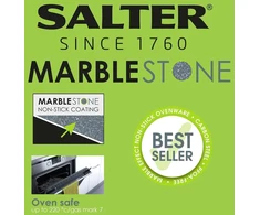 Salter Bw02775g marmuro kolekcijos anglinio plieno nelipanti kepimo skarda, 38 cm, pilka