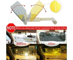 Sanwan automobilio saulės skydelio prailgintuvas diena naktis geltonas 180° reguliuojamas saulės skydelis nuo akinimo blokuojantis saulę nuimami automobilio priedai 320x140x2mm