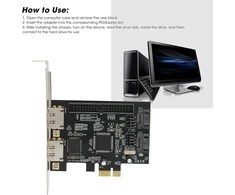 Sata Ide Pci Express 2 prievadų Pcie į Sata Esata Ide valdiklio adapterio plokštė, palaikanti Ata standžiuosius diskus, 3 Gb/s greitis