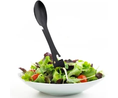 Šaukštas-šakutė Spork Outdoor, 5 viename, nešiojamas daugiafunkcinis šaukštas-šakutė, butelių atidarytuvas, pjūklo formos pjaustyklė, skirtas stovyklavimui, piknikui, nerūdijančio plieno stalo įrankiai, kelioninis daugiafunkcinis maisto įrankis