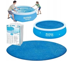 Saulės baseino uždangalas 366 cm Bestway 2in1 baseino užtiesalas plėvelė