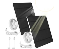 Saulės baterija, skirta ring kamerai, 5 w kameros saulės baterija, suderinama su ring stick up cam battery ir spotlight cam battery, su cilindriniu kištuku, ip65 atspari vandeniui, 3 m kabelis, 360° reguliuojamas laikiklis (2