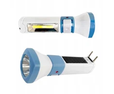 Saulės energija įkraunamas žibintuvėlis 2 viename Cob 230v