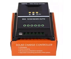 Saulės įkrovimo reguliatorius 12v/24v/36v/48v Lcd ekranas 80a Mppt