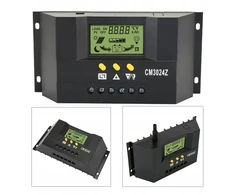 Saulės įkrovimo valdiklis 30a 12v 24v su lcd ekranu