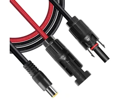 Saulės kištukas į Dc 8 mm, Dc7909 į saulės kabelį, saulės panelės kabelis, Dc adapteris, 16awg įkrovimo kabelis, atsparus vandeniui, suderinamas su Jackery Explorer 500 240 1000 Bluetti Eb70 Eb3a nešiojama energija