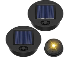 Saulės šviestuvų atsarginės dalys, 2 x 7 cm skersmens saulės šviestuvų viršutinė dalis su ryškiu led, saulės šviestuvų viršutinė dalis, saulės baterijų žibintas, atsarginė dalis saulės žibintui, saulės baterija