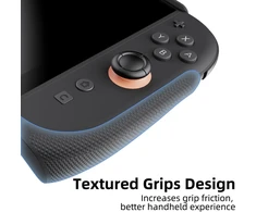 Savage Raven by Skull &amp; Co. Standgrip, skirtas Nintendo Switch 2: minkštas apsauginis dėklas su tekstūruotomis rankenomis, pilna apsauga ir stovas, smūgius sugeriantis, neslystantis ir įbrėžimams atsparus dangtelis, juodas