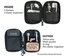 Sayram Sp2/sp3 edc dėklas-organizuotojas, mini krepšys vyrams, edc organizuotojas mažas krepšys vyrams su velcro užsegimu, mažas įrankių krepšys su d-žiedu, elastinis organizatoriaus universalus krepšys