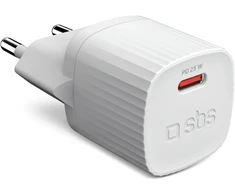 Sbs 25 w usb c įkroviklis su perdirbtomis grs medžiagomis, eu kištukas, ekologiškas, idealus android išmaniesiems telefonams, iphone, planšetiniams kompiuteriams, ausinėms, garsiakalbiams, išmaniesiems laikrodžiams