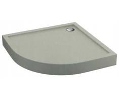 Schedpol Vena pusapvalis akrilinis dušo padėklas 90x90x12 cm Cement Stone