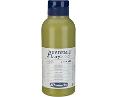 Schmincke - Akademie akriliniai dažai, alyvuogių žalia, 250 ml, 23558027, smulkūs meniniai akriliniai dažai, ryškūs, labai atsparūs šviesai ir be kadmio, skirti akriliniam tapybai, mišri technika