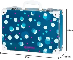 Schneiders Polkadot 49522-064 vaikiškas lagaminas, apie 24 x 33 x 10.5 cm, su nešimo rankena ir 2 metaliniais užsegimais, skirtas laikyti rankdarbių reikmenis, žaidimams ir kelionėms