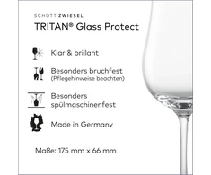 Schott Zwiesel Whisky degustacinė taurė Bar Special (4 vnt. rinkinys), specialios nosinės taurės viskiui, galima plauti indaplovėje Tritan krištolinės taurės, pagaminta Vokietijoje (prekės Nr. 130001), krištolas