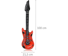 Schramm® 12 oro gitarų rinkinys, spalvingos, 100 cm, 6 spalvų, pripučiama oro gitara
