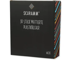 Schramm® daugkartinio naudojimo puodeliai, apie 400 ml, matinė balta spalva, pasirinkimas iš 10, 20, 30 arba 50 vienetų, talpa, daugkartinio naudojimo plastikiniai geriamieji puodeliai, dydis: 30 vienetų pakuotė