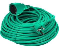 Schuko prailginimo laidas 10m, žalias, Ip44, sodui