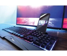 Schwaiger Gt108 žaidimų klaviatūra Pc kompiuterio klaviatūra Rgb apšvietimas Anti-ghosting klavišai Qwertz išmaniojo telefono laikiklis riešo atrama daugialypės terpės valdymas vaivorykštės spalvos