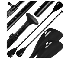 Scoopes Blade 2w1 irklas, sulankstomas baidarių irklas Sup lentai, reguliuojamas, 4 dalių, 165-225 cm