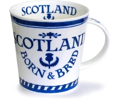 Scotland Born &amp; Bred porcelianinis arbatos/kavos puodelis Cairngorm, mėlynas ir baltas, 10,4 cm, 0,48 litro