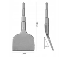 Sds-plus platus kaltas 75x165 mm, 25° išlenktas