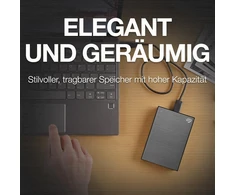 Seagate One Touch 2tb išorinis kietasis diskas, pilkos spalvos