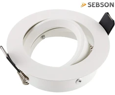 Sebson korpusas įleidžiamiems prožektoriams su gu10 lizdu led halogeninei lemputei 230 v - pasukamas montavimo rėmas, skylės skersmuo 75 mm (min. 73 mm, maks. 77 mm) lubų apšvietimui - 6 vnt. rinkinys